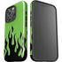 Green Flames iPhone 16 Pro Impact Case