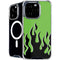 Green Flames iPhone 16 Pro MagSafe Case