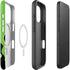 Green Flames iPhone 16 Pro Magsafe Impact Case