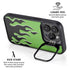 Green Flames iPhone 16 Pro Max Kickstand Case