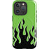 Green Flames iPhone 16 Pro Max Magsafe Impact Case