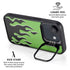 Green Flames iPhone 16e Kickstand Case