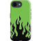 Green Flames iPhone 16e Impact Case