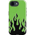 Green Flames iPhone 16e Impact Case