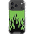 Green Flames iPhone 18 Pro Clear Case