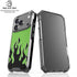 Green Flames iPhone 18 Pro Clear Case