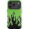 Green Flames iPhone 18 Pro Impact Case