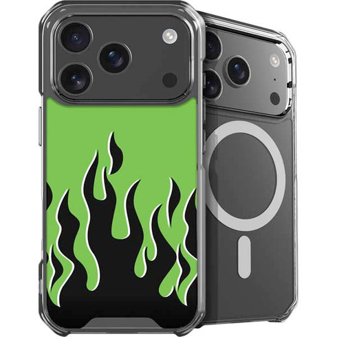 Green Flames iPhone 18 Pro MagSafe Case