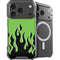 Green Flames iPhone 18 Pro Max MagSafe Case