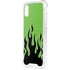 Green Flames iPhone XS Clear Case