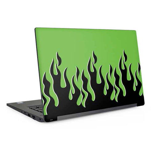Green Flames Dell Latitude Skin