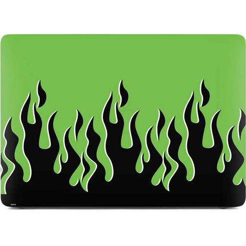 Green Flames Apple MacBook Air Skin