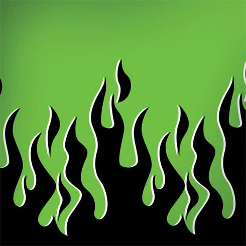 Green Flames MacBook Skins