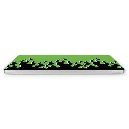 Green Flames Apple MacBook Pro 16-inch Skin