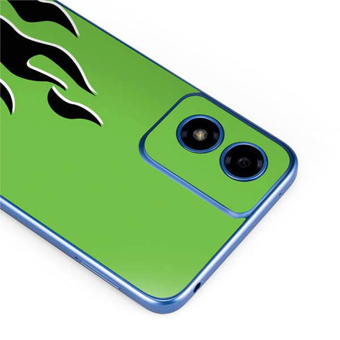 Green Flames Moto G Play 4G (2024) Skin