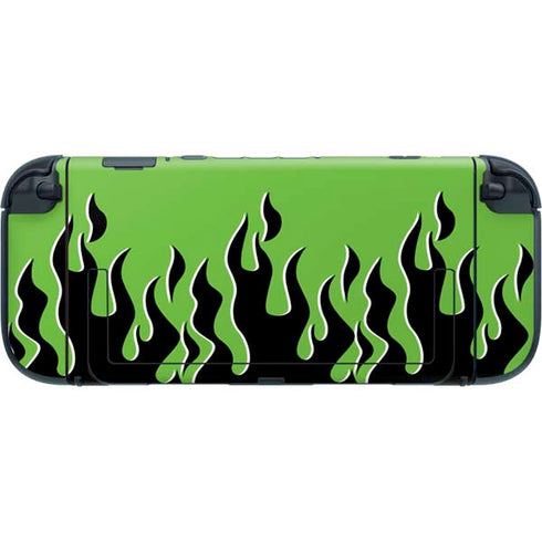 Green Flames Nintendo Switch 2 (2025) with Joy-Con Skin