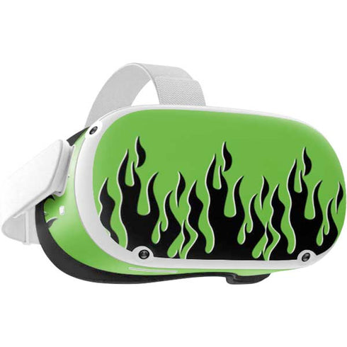 Green Flames Oculus Quest 2 Skin