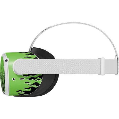 Green Flames Oculus Quest 2 Skin