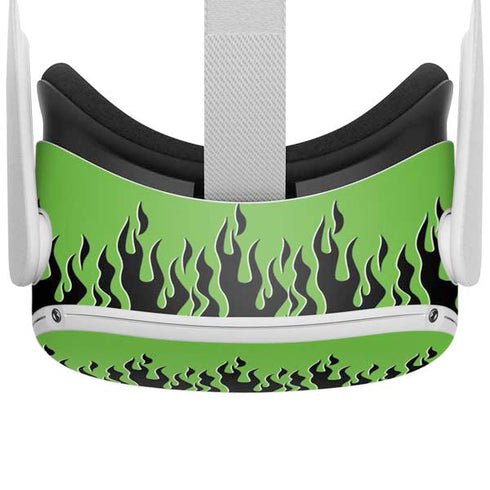 Green Flames Oculus Quest 2 Skin