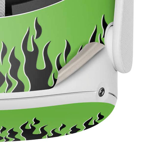 Green Flames Oculus Quest 2 Skin