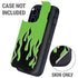 Green Flames Otterbox Defender iPhone Skin