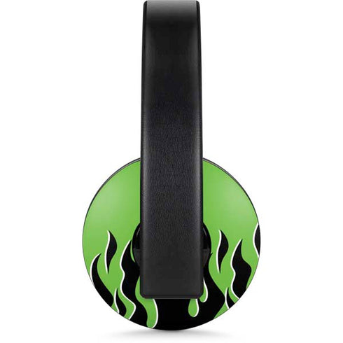 Green Flames PlayStation 4 Gold Wireless Headset Skin
