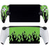 Green Flames PlayStation Portal Remote Player Skin
