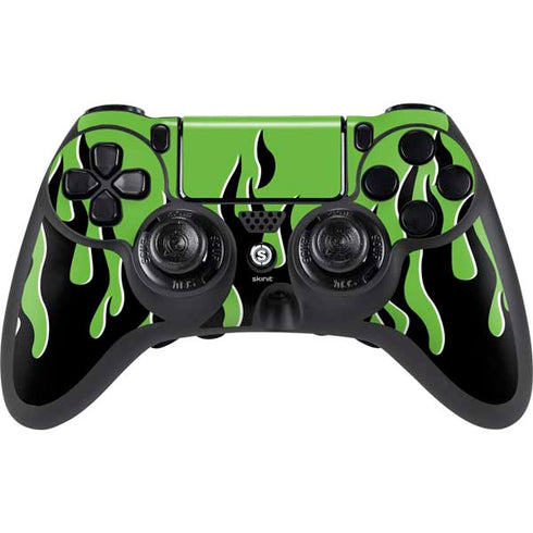 Green Flames PlayStation PS4 Skins