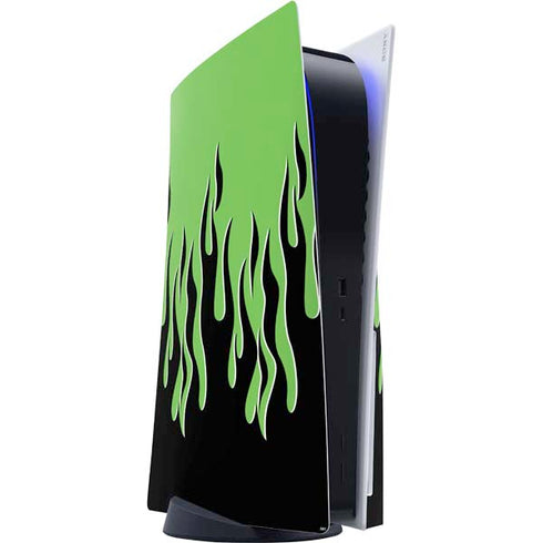 Green Flames PlayStation PS5 Skins