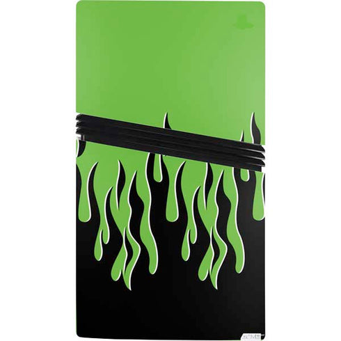 Green Flames PS5 Pro Bundle Skin
