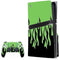 Green Flames PS5 Pro Disk Bundle Skin