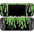 Green Flames Steam Deck Handheld Gaming Computer OLED Skin