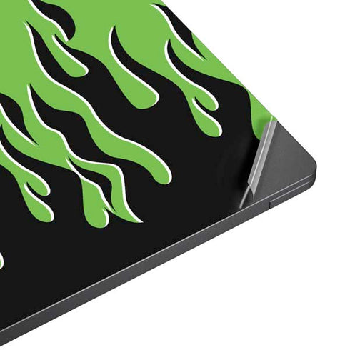 Green Flames Surface Laptop 7 13.8in Skin