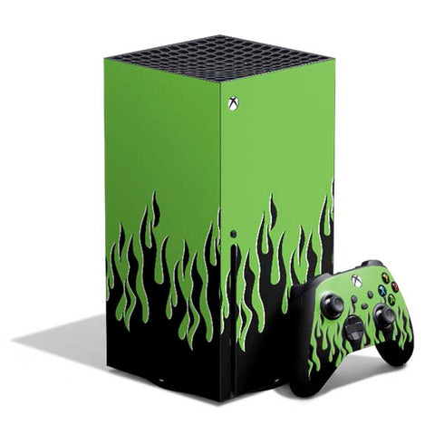 Green Flames Xbox Series X Bundle Skin