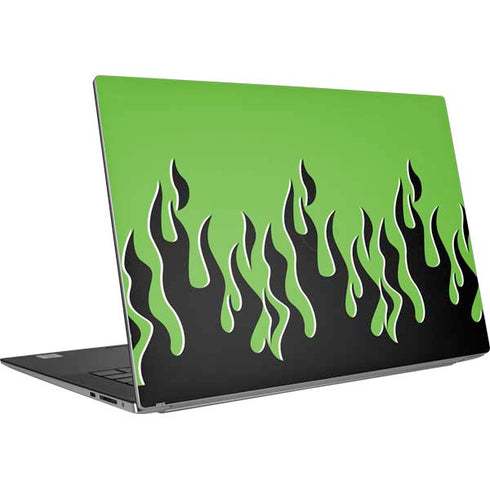 Green Flames Dell XPS Skin