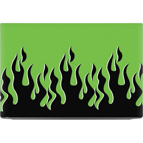 Green Flames Dell XPS Skin