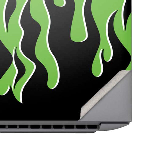 Green Flames HP ZBook Fury 16 G10 Skin