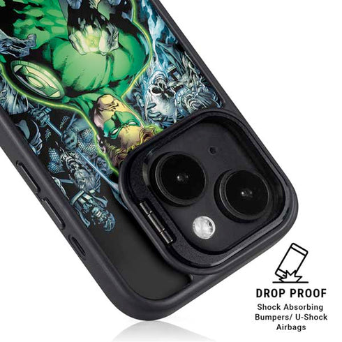 DC Comics Green Lantern Blackest Night, Vol 1 Cover by Ivan Reis iPhone 15 Plus Kickstand Case
