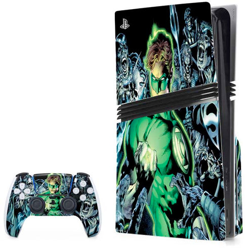 DC Comics Green Lantern Blackest Night, Vol 1 Cover by Ivan Reis PS5 Pro Disk Bundle Skin