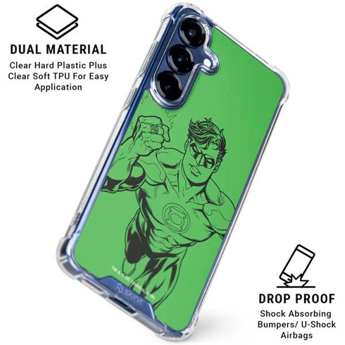 DC Comics Green Lantern Comic Pop Galaxy S25 Clear Case