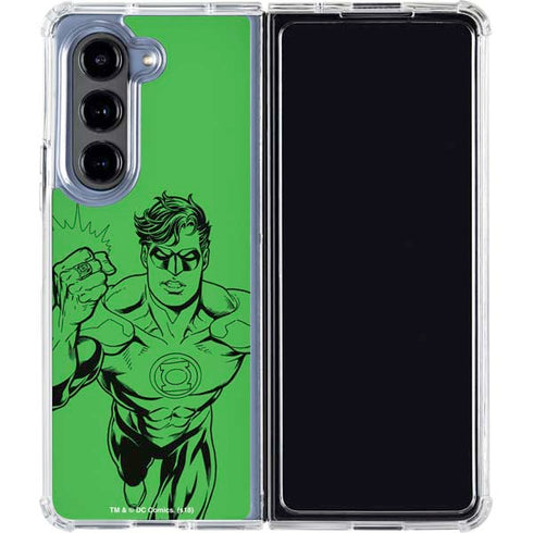 DC Comics Green Lantern Comic Pop Galaxy Z Fold5 5G Clear Case