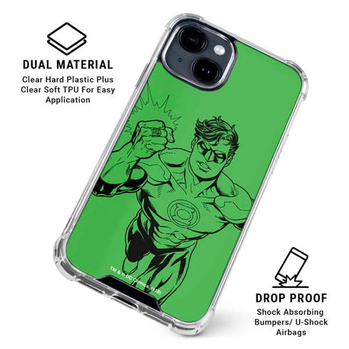 DC Comics Green Lantern Comic Pop iPhone 15 Clear Case