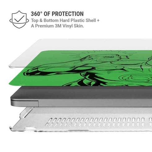 DC Comics Green Lantern Comic Pop MacBook Pro 14in (2021-24) Case plus Skin