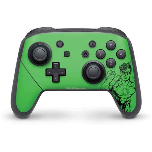 DC Comics Green Lantern Comic Pop Nintendo Switch Pro Controller Skin