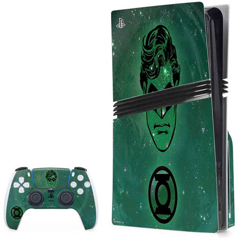 DC Comics Green Lantern Cosmic Portrait PS5 Pro Disk Bundle Skin