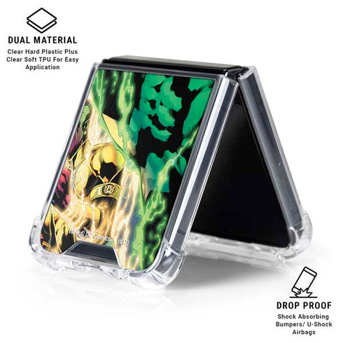 DC Comics Green Lantern Blackest Night Art work by Ivan Reis Galaxy Z Flip6 Clear Case