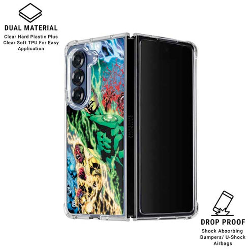DC Comics Green Lantern Blackest Night Art work by Ivan Reis Galaxy Z Fold6 Clear Case