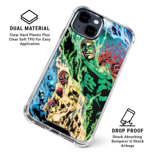 DC Comics Green Lantern Blackest Night Art work by Ivan Reis iPhone 15 Clear Case