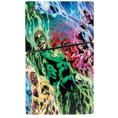 DC Comics Green Lantern Blackest Night Art work by Ivan Reis PS5 Slim Digital Edition Console Skin