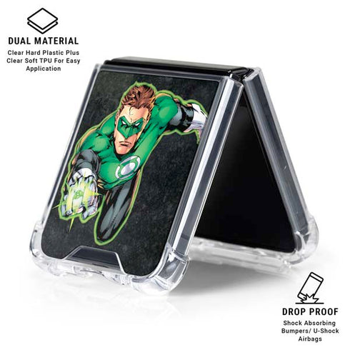 DC Comics Green Lantern Portrait Art by Jim Lee Galaxy Z Flip6 Clear Case